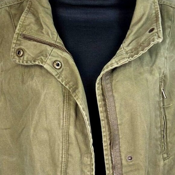 Per Se Army Green Cargo Vest Adjustable Waist Sleeveless Full-Zip Womens Sz Lg - Picture 4 of 10